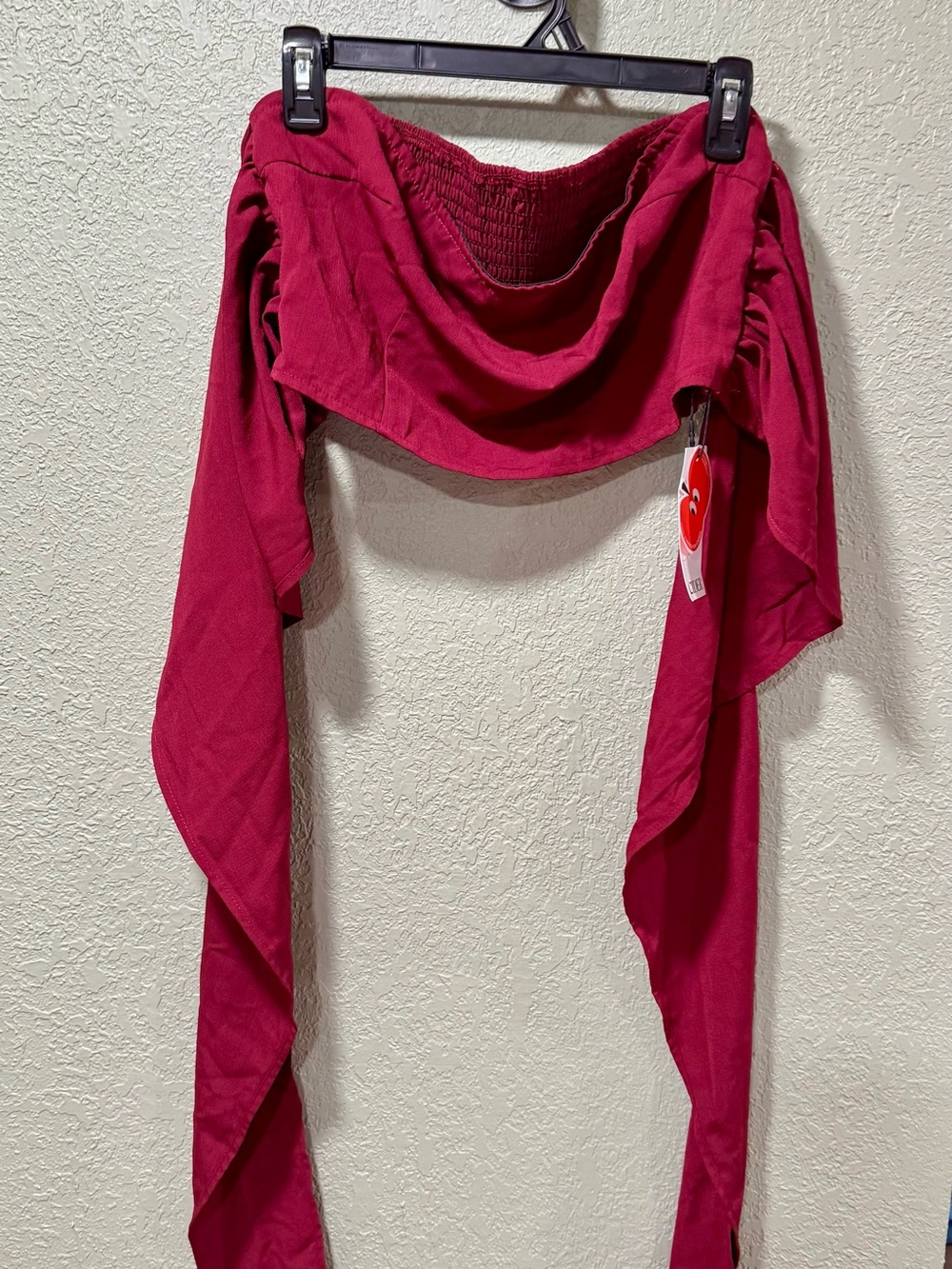 Cider B-Wine Off-Shoulder Tie Top XL NWT